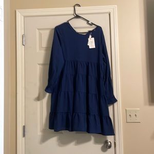 Navy long sleeve dress. Size medium.  Never worn.